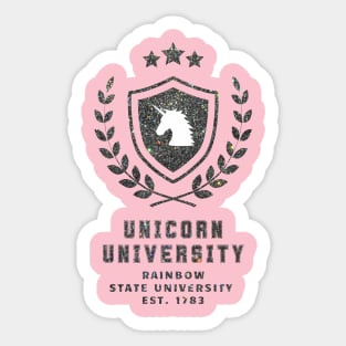 Unicorn University Rainbow State Sticker